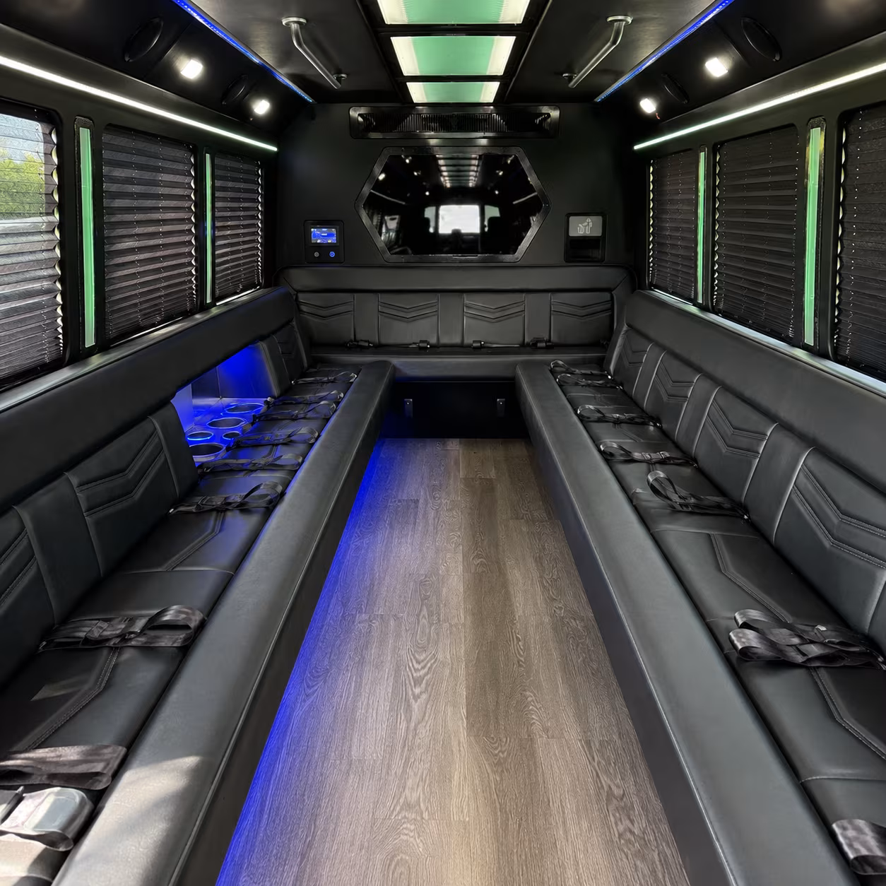 15 Passenger Party Bus Interior