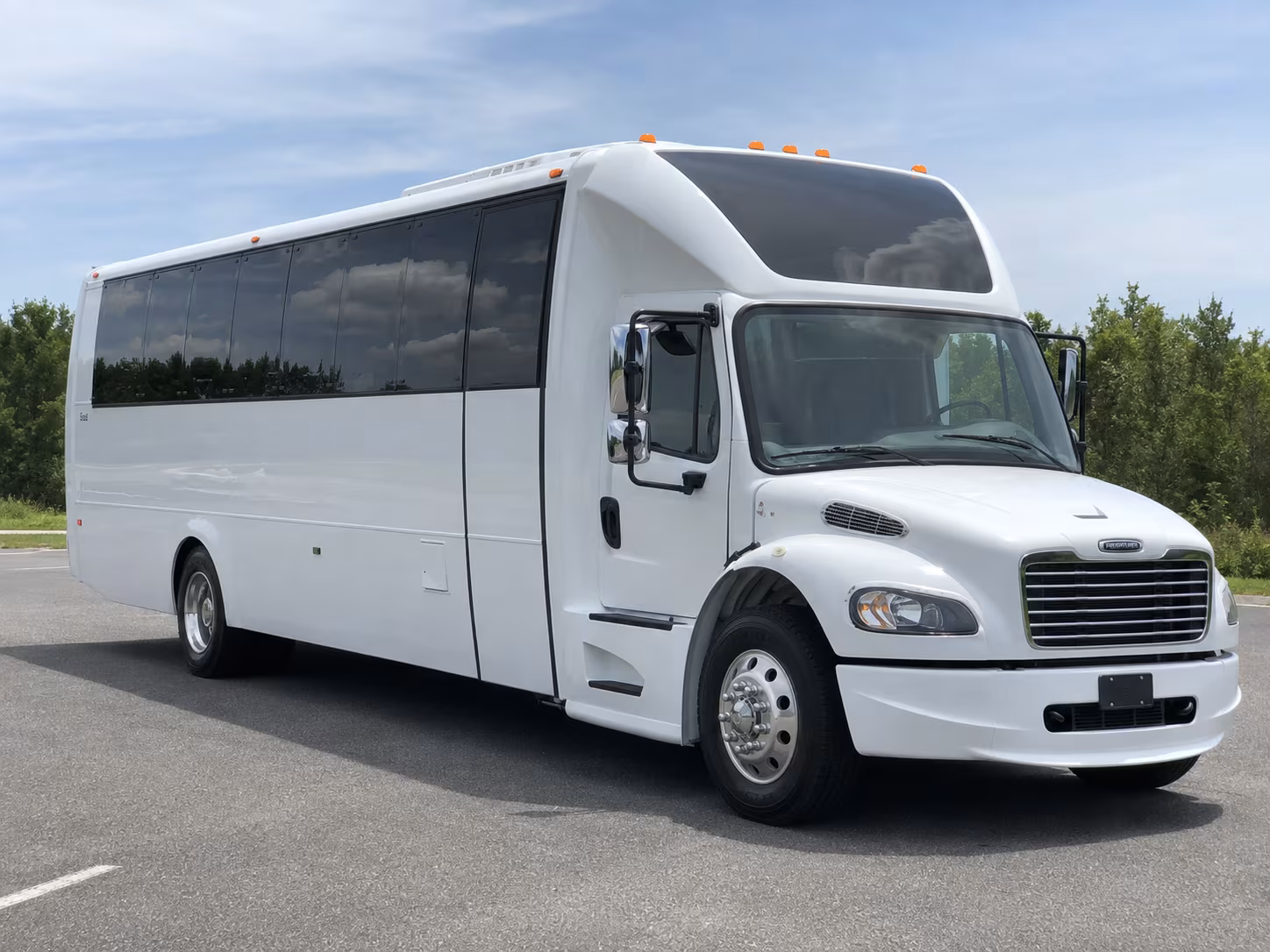 Interior of a party bus rental serving Winston-Salem