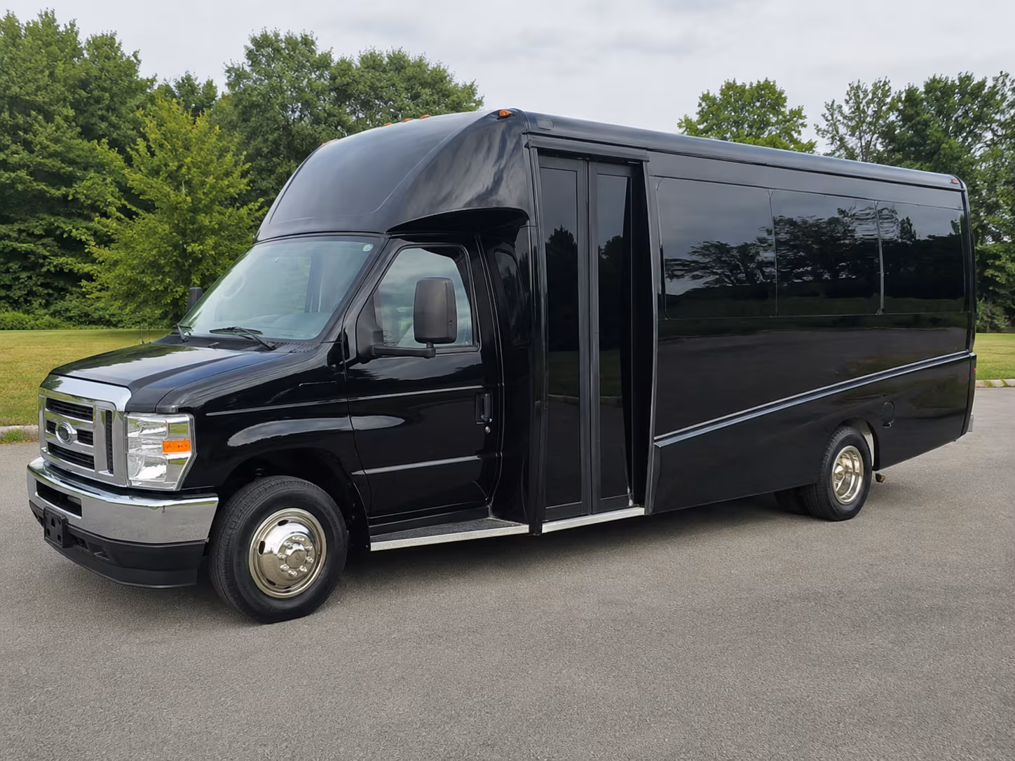 Winston-Salem School Event Transportation party bus exterior