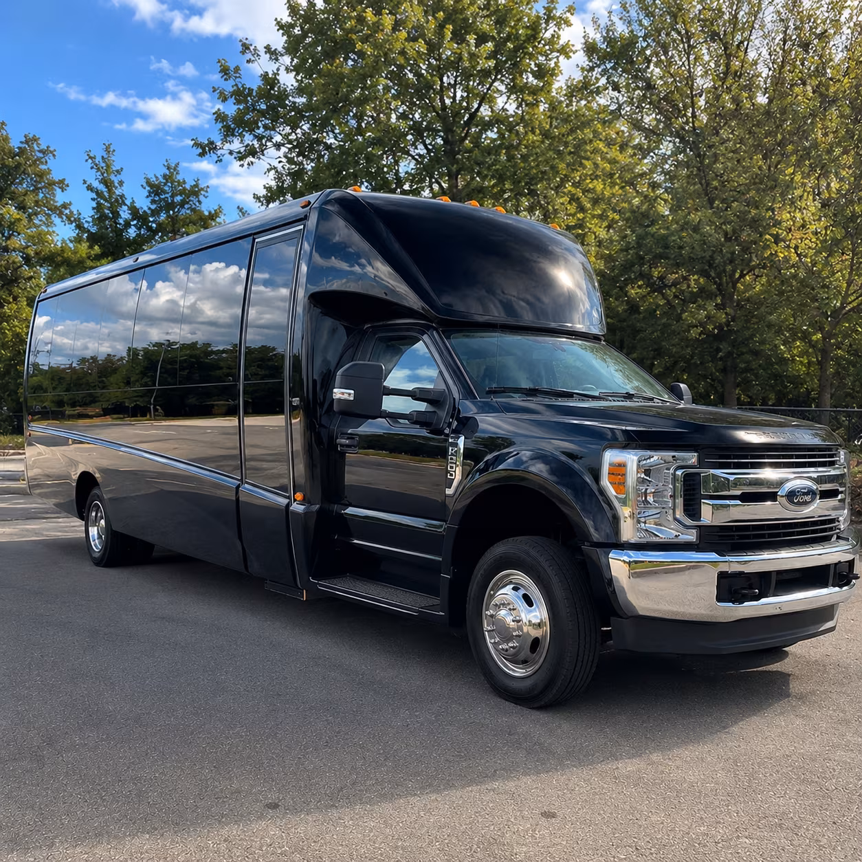 Winston-Salem School Event Transportation party bus exterior