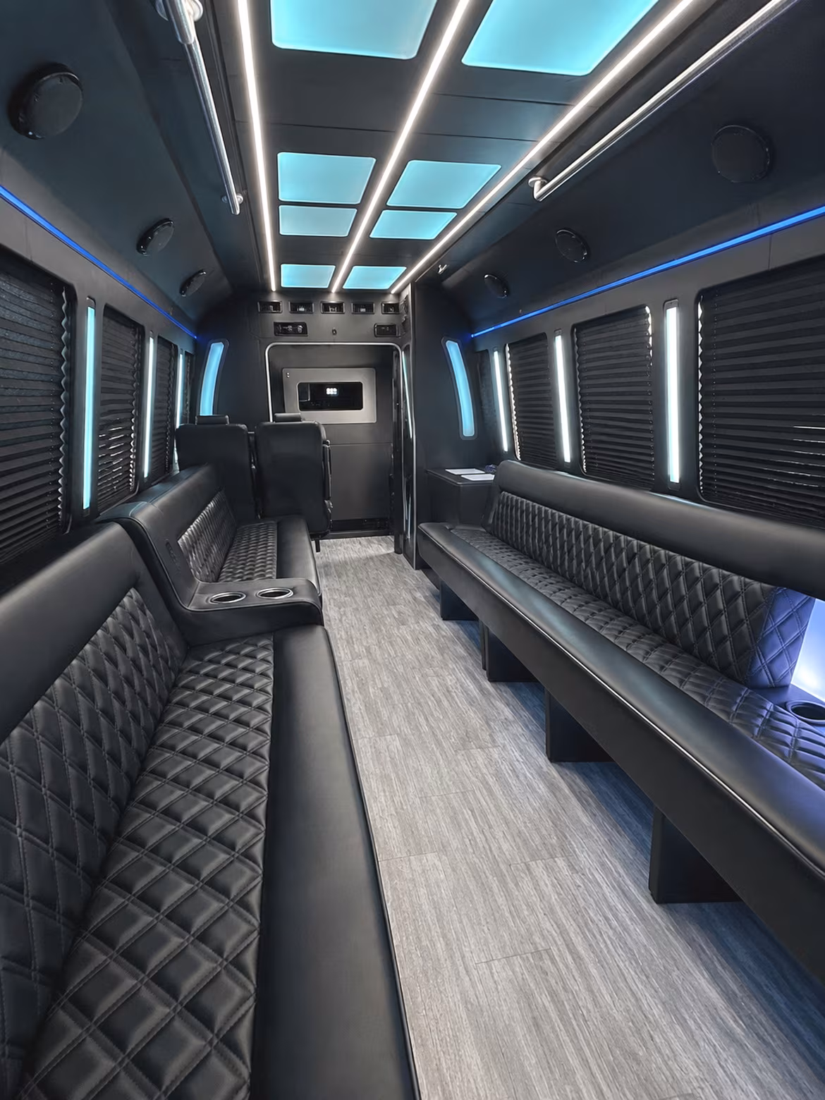 Winston-Salem Wedding Transportation party bus interior